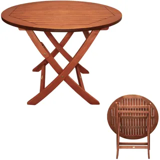 Tisch rund, klappbar - Ø 90 cm - Eukalypus(XXL)
