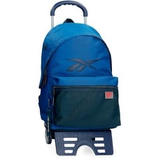Reebok Atlantic Schulrucksack mit Trolley, Blau, 31 x 44 x 17,5 cm, Polyester, 23,87 l von Joumma Bags, blau, Schulrucksack mit Trolley