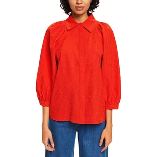 ESPRIT Collection Damen 023eo1f309 Bluse, 636/Orange Red 2, S