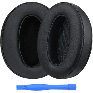 MMOBIEL Ohrpolster Ersatz für Sennheiser HD4.50BT, HD4.50, HD4.50BTNC, HD4.50SE, HD4.40BT, HD4.30G, HD4.20S, HD458BT, HD450, HD450BT, HD400S, HD350BT - Protein PU Ohrpolster Kissen - Schwarz