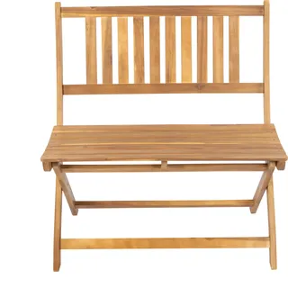 Gartenbank Akazie 80 cm Sitzbank klappbar SKARA - Naturbelassen