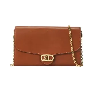 Lauren Ralph Lauren für Damen. 432964152002 Mittlere braune Adair Leder-Umhängetasche (OSFA), Lässig