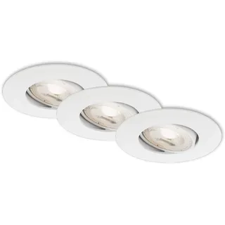 Briloner LED Einbauleuchte Nava weiß 3er Set
