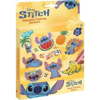 STITCH Disney Diamond Painting Sticker-Set – 900+ Steine & 9 Magnete | 10 Farben zum Verzieren & Gestalten, funkelnde Motive für Hefte & Geschenke, fördert Feinmotorik, Konzentration & Kreativität