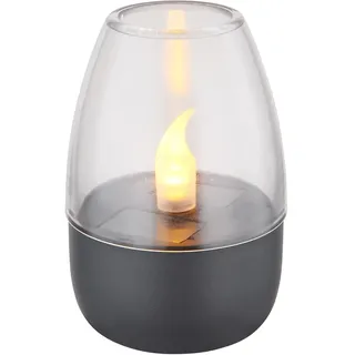 GLOBO Solarleuchte Edelstahl  grau/dunkelgrau  spritzwassergeschützt  LED-Lampe