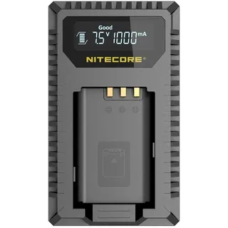 Nitecore FX1 Compacte Dubbel Lader voor Fujifilm NP FW126 (S) + USB, Schwarz