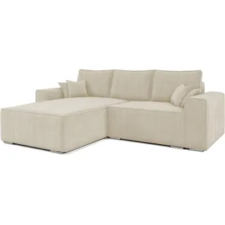 e-meubles Ecksofa mit Schlaffunktion und Bettkasten, Couch für Wohnzimmer, Schlafsofa Sofagarnitur Sofa Eckcouch L-Form mit Bettfunktion 250x... - ERNO ii (Links,