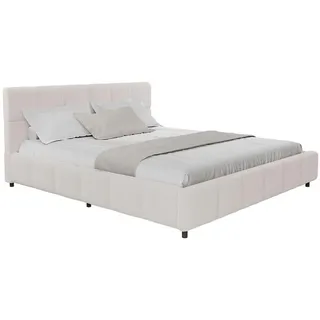 Juskys Polsterbett Florenz creme 180x200 cm , Creme , Holz , 180x200 cm , Schlafzimmer, Betten, Polsterbetten