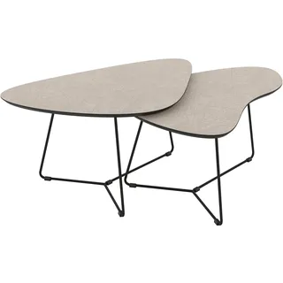 HELA Couchtisch »PISA« Set, 2 Stk. tlg. 2er Set, Platten in Nierenform, gefräst, Schweizer Kante