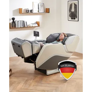 Massagesessel WELCON PRESTIGE III in grau-beige | Ganzkörpermassage | Bodyscan | 4D | Heizung - Grau