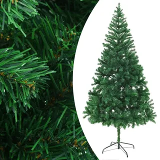 vidaXL Künstlicher Weihnachtsbaum Beleuchtung Kugeln 210cm 910 Zweige - Grün