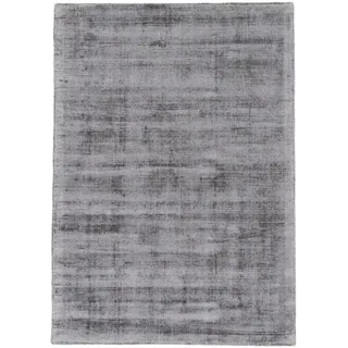 carpetfine Ava Viskoseteppich Teppichläufer 200 x 250 cm Grau/Silber