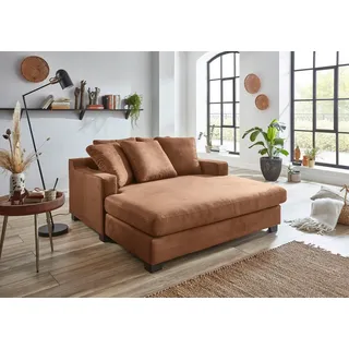 Atlantic Home Collection XXL-Sessel Nobel 158 x 89 x 173 cm Braun mit 5 Rückenkissen