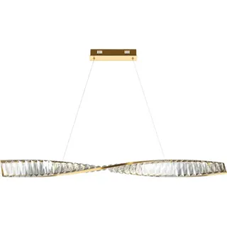 Gold Kristall horizontale Pendelleuchte 100 cm Krone LED 27W Maytoni - Gold