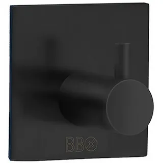 Haken , Schwarz , Metall , eckig , 4.5x4.5x3 cm , Garderobe, Garderobenhaken, Kleiderhaken