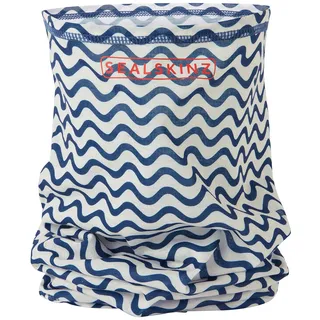 SEALSKINZ Harpley Nackenwärmer, aus Mikrofaser, wasserabweisend, modischer Schal, cremefarben-marineblau, Einheitsgröße