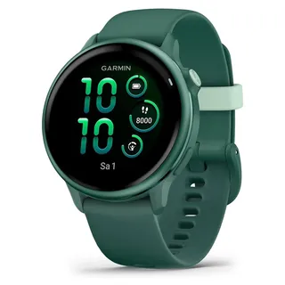 Garmin vívoactive 6 - 42 mm - metallisches Jaspargrün - intelligente Uhr mit Band - Silikon - Jaspergrün - Handgelenkgröße: 125-190 mm - Anzeige 3.04 cm (1.2") - Grün