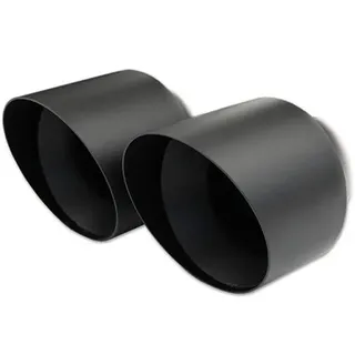 InoXcar 100% Edelstahl Sportauspuff kompatibel mit Volkswagen Scirocco 2.0 TDi 140PS 2008- 2x80mm Ceramic Black