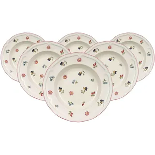 Villeroy & Boch Suppenteller Petite Fleur 22,8 cm weiß 6er Set