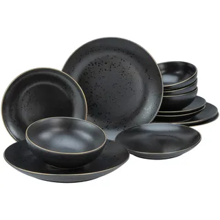 CreaTable Industrial Gold Tafelservice 12-tlg. schwarz
