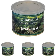 Landwurst Bratwurst 200g Dose (Packung mit 4)