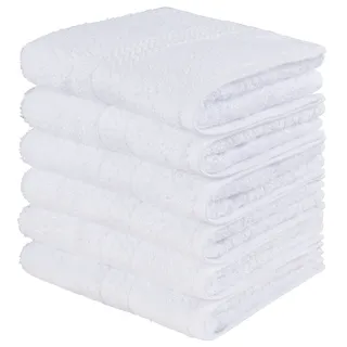 OTTO home Juna Gästehandtuch 30 x 50 cm weiß 6 St.
