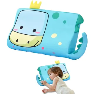 Dhqkqg Schlummerkids Kissen, 45x27x6cm Atmungsaktives Kinder Bett Kissen, Niedliche Calmly Kinderkissen, Calmly Kinderkopfkissen, Kawaii Tiere Kissens, für Besserenund Gesünderen (Dinosaurier)