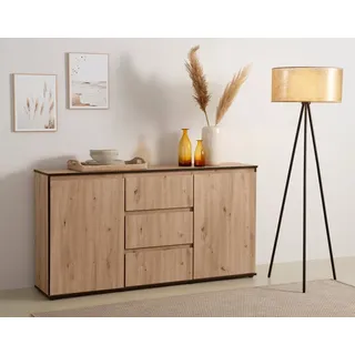 Hela Sideboard »Ariana« mit angeschrägten Griffmulden, Breite 160 cm, schwarz