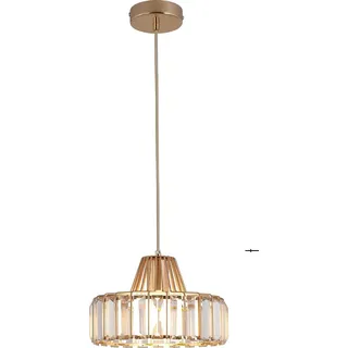Moderne Kristall-Deckenlampe, verstellbare Kabellänge, LED-Lichtquelle, Modell C-Gold, Keine Glühbirne