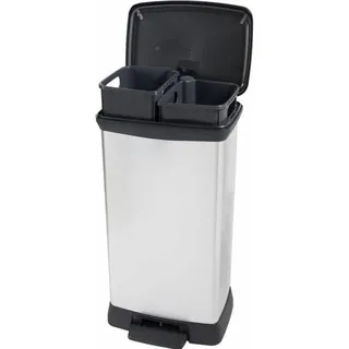 Curver Deco Duo Bin 46 l Silber