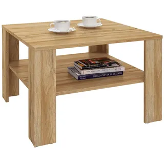 CARO-Möbel Couchtisch Felice in Wildeiche, mit Stauraum, 68x68 cm Wohnzimmer, Wohnzimmertische, Couchtische