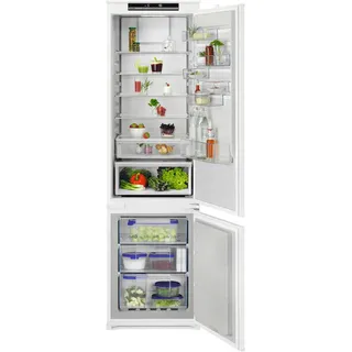 Dieter Knoll Kühl-Gefrier-Kombination , Weiß , Metall, Glas , 3 Schublade(n),1 Schublade(n) Schubladen , 54x188.4x54.9 cm , Made in Italy , elektronische Temperaturregelung, Warneinrichtung bei geöffneter Tür, Temperaturanzeige, Türanschlag wechselbar, LED-Innenbeleuchtung, No-Frost, Super-Gefrieren, dynamische Kühlung , Küchen, Küchenelektrogeräte, Kühlschränke & Gefrierschränke, Kühl- & Gefrierkombination