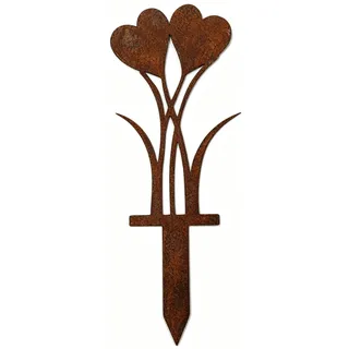 KUAJTUN Herz Gartendeko Rost Deko für Garten außen Gartenstecker Metall | Rost Deko für Garten Metall Herz Gartenstecker Metall gartenstecker für garten und dekorative außen Gartengestaltung