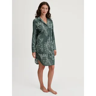 CALIDA Nachthemd »Favourites Glow« Knopfleiste, Single Jersey Qualität, weich, floraler Print, grün