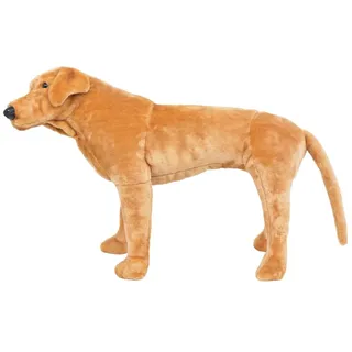 vidaXL Plüschtier Hund Labrador Stehend Plüsch Hellbraun XXL - Braun