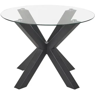Beliani Otium Ø 100 cm schwarz/transparent