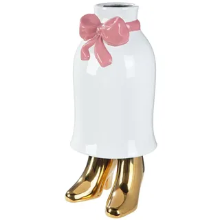 Gilde "Vase Frau Mrs. weiß H. 36 cm", Vase, Mrs., Gesichtsvase, verspielt, feminin, Geschenkidee,