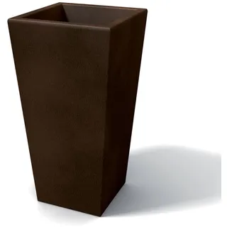 VASO PORTA PIANTA ALTO 105 RETTANGOLARE QUADRATO MARRONE BRONZO MARRONE BRONZO