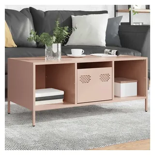 vidaXL Couchtisch Rosa 101,5x50x43,5 cm Kaltgewalzter Stahl - Rosa