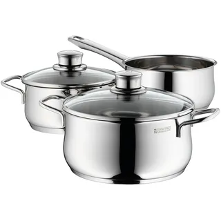 WMF Diadem Plus Topf-Set 3-tlg. Bratentopf + Kasserolle + Glasdeckel