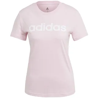 Adidas Damen T-Shirt (Short Sleeve) W Lin T, Clear Pink/White, GL0771, XS