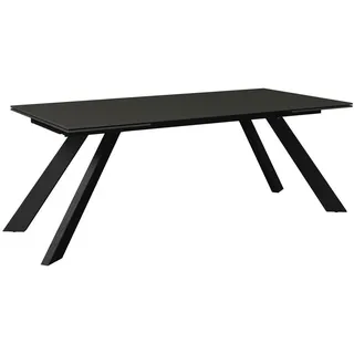 Amatio Gartentisch , Anthrazit , Metall, Keramik , rechteckig , Flachrohr , 100x76x200-300 cm , ausziehbar , Gartenmöbel, Gartentische, Gartentische ausziehbar
