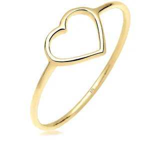 Elli PREMIUM Damen-Ring Stapel Herz 375 Gelbgold