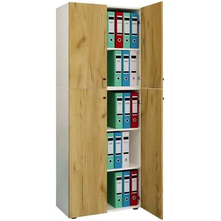 VCM Lona Aktenschrank 70 x 40 x 184 cm braun