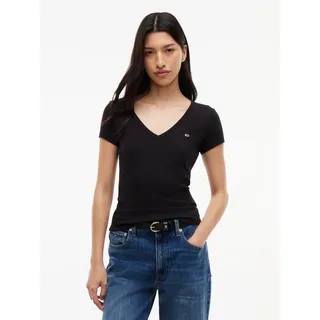 Tommy Hilfiger Slim Essential Rib Schwarz XS