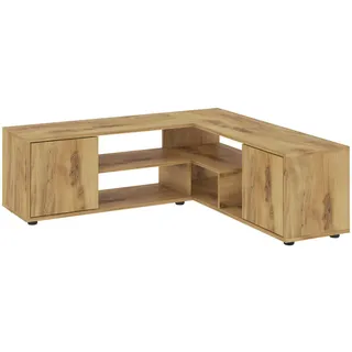 Livetastic Lowboard , Nussbaumfarben , Metall , Holzoptik , 2 Fächer , 125x40x120 cm , Wohnzimmer, TV Möbel, Lowboards