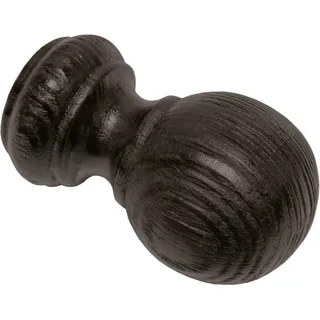 Gardinia Holz-Endknopf Country Kugel Ø 25 mm Kolonial gebürstet 2-er Pack