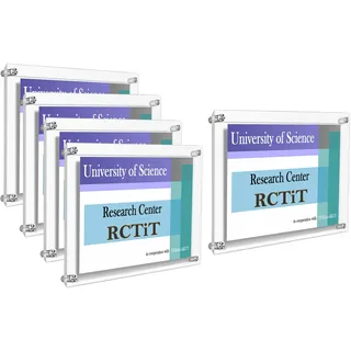 TUKA-i-AKUT 5X Acryl Wand Bilderrahmen für A3 Flyer, Doppelte Acryl Panel Kristallklar, Wandhalter Büroschild Fotorahmen Display Rahmen für Familienfoto Dokumente Poster, UV-Schutz TKD9402-A3-5x