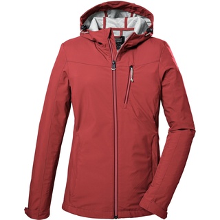 KILLTEC Damen Softshelljacke/Outdoorjacke mit Kapuze KOS 89 WMN SFTSHLL JCKT, coral pink, 44,