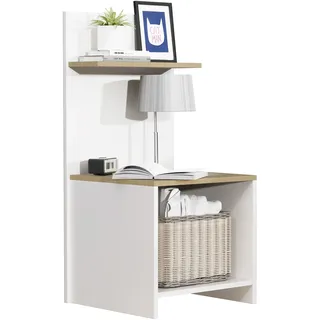 VCM Nachttisch »Hoher Nachtschrank Nachttisch Beistelltisch Malisa«, weiß